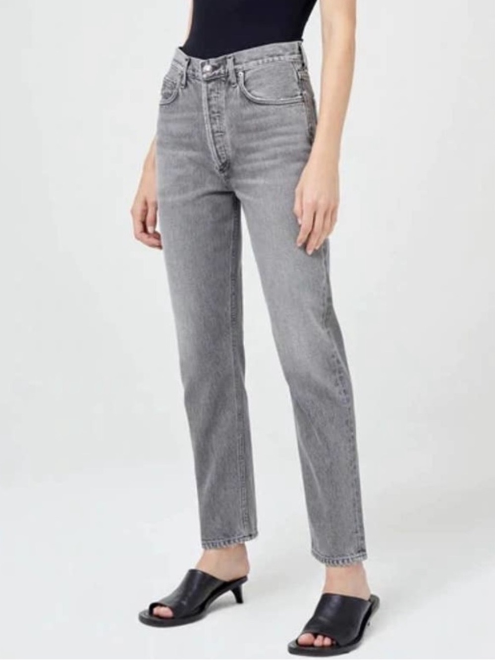 AGOLDE Fen High Rise Relaxed Taper Jean Gray 27